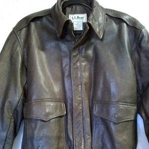 L.L. Bean Leather Bomber Jacket size 38 (M)